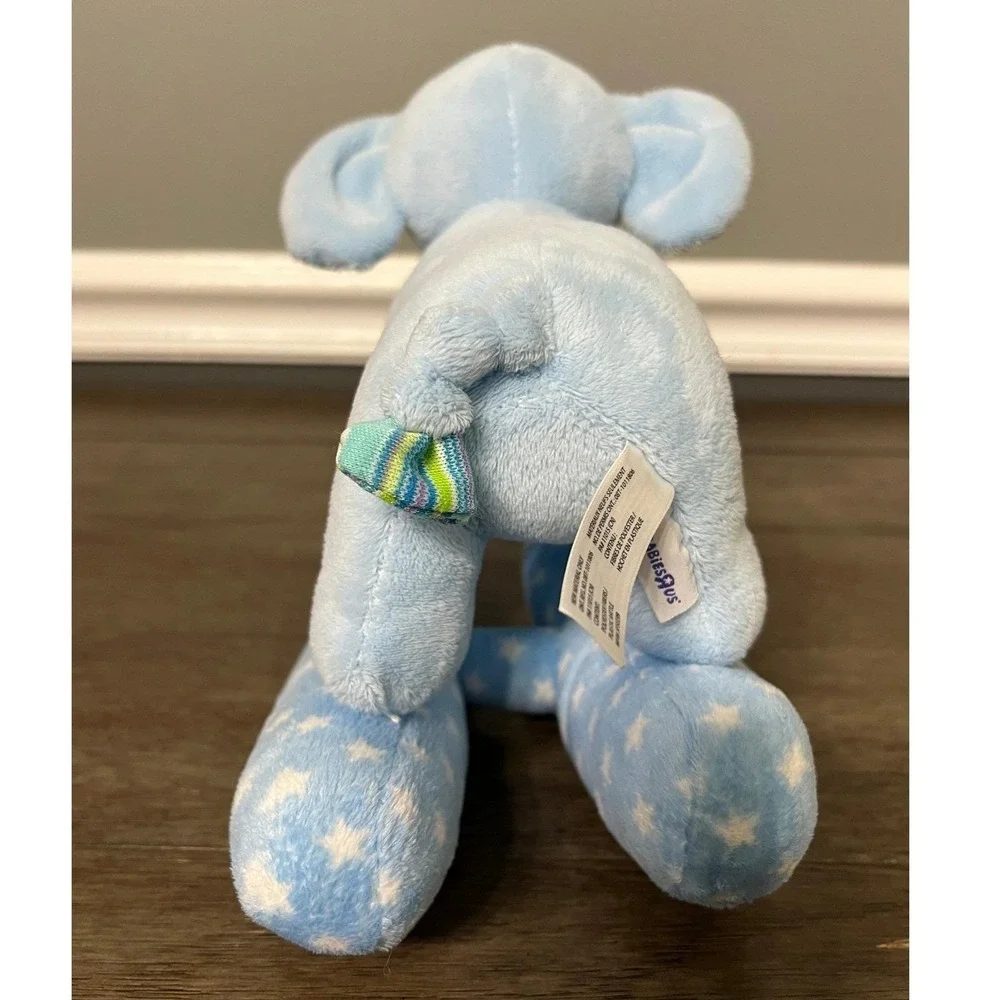 Vintage‎ Babies R Us Blue Elephant Plush Toy Starry Rocker Stuffed Animal